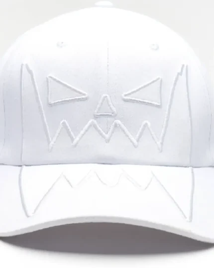 Asspizza Face Velcro Cap White (1)