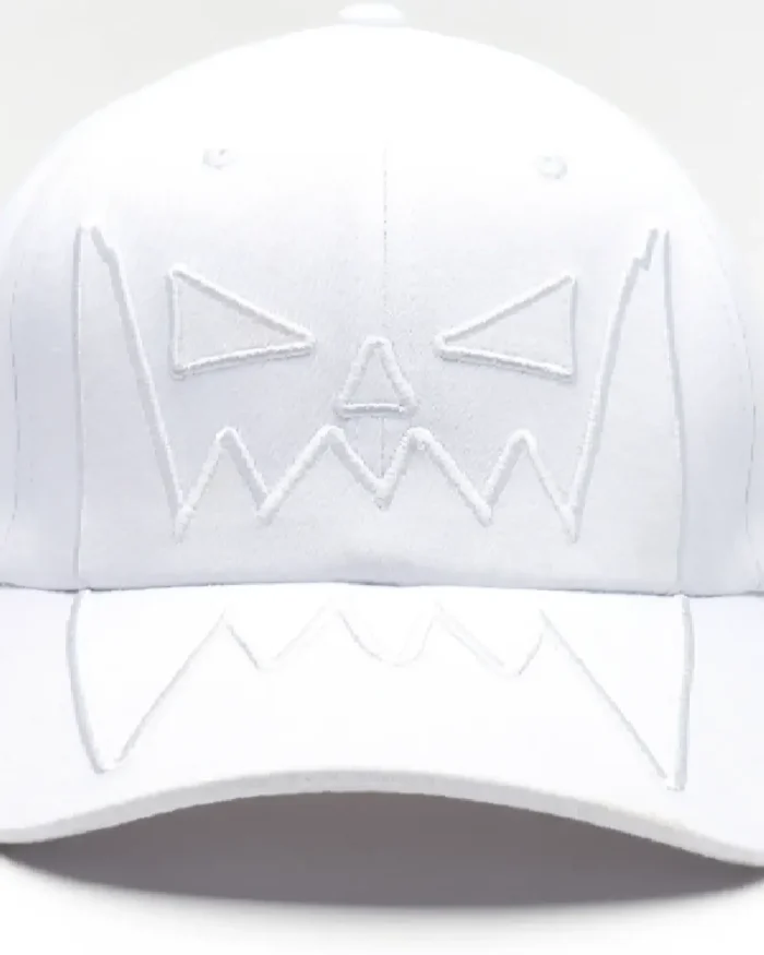 Asspizza Face Velcro Cap White (1)