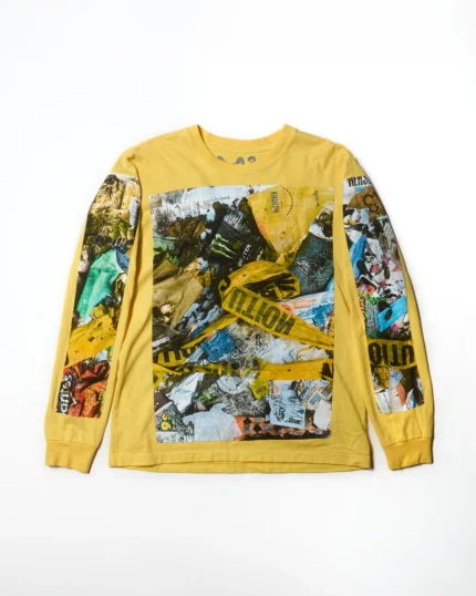 Asspizza Garbage Camo Sweatshirt Yellow (2)